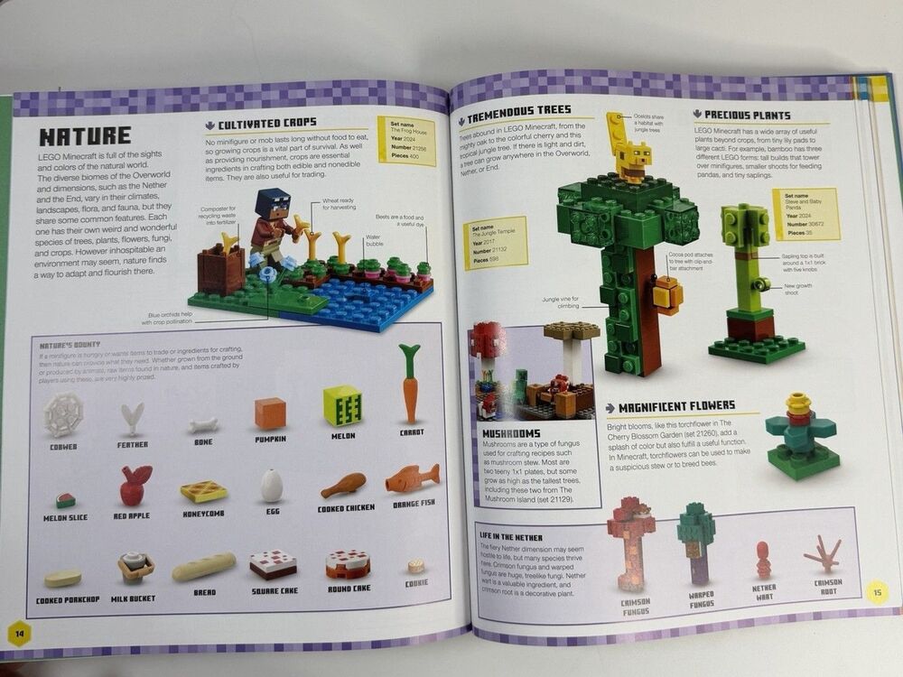 LEGO Minecraft Visual Dictionary Hardcover DK Book w/ Exclusive Minifigure NEW - Picture 5 of 5